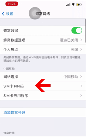 青湖路街道苹果14维修网分享如何给iPhone14的SIM卡设置密码 